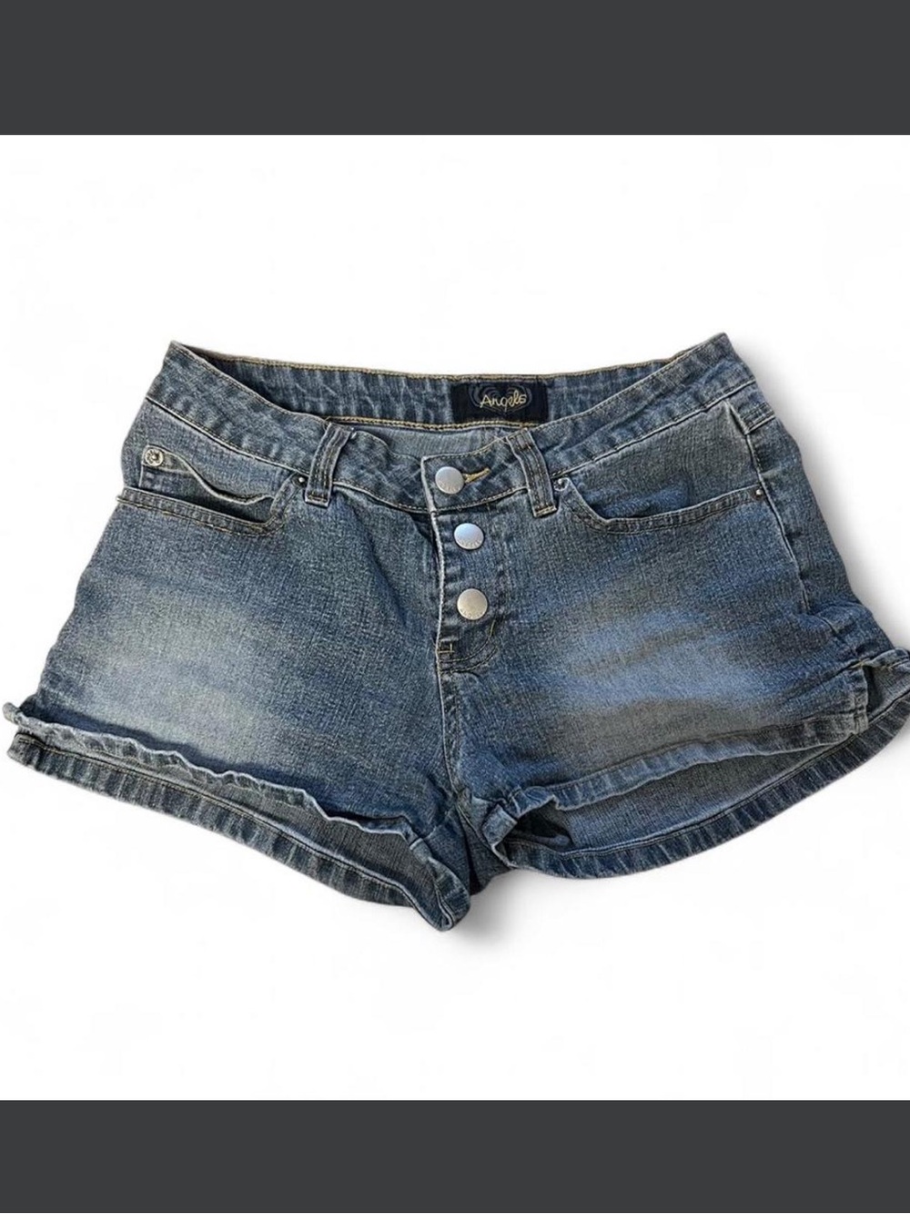 Low waist micro denim shorts